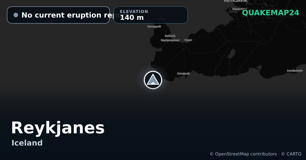 Reykjanes · No current eruption report · 140 m