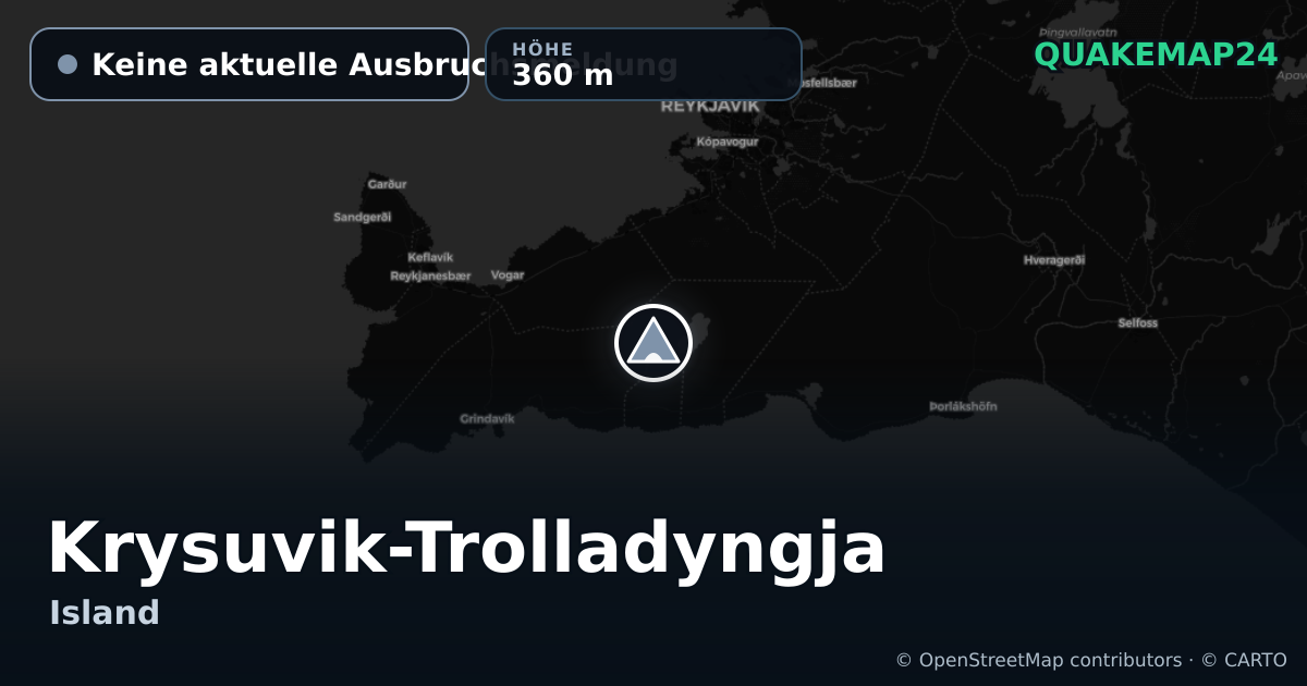 Krysuvik-Trolladyngja · Keine aktuelle Ausbruchsmeldung · 360 m