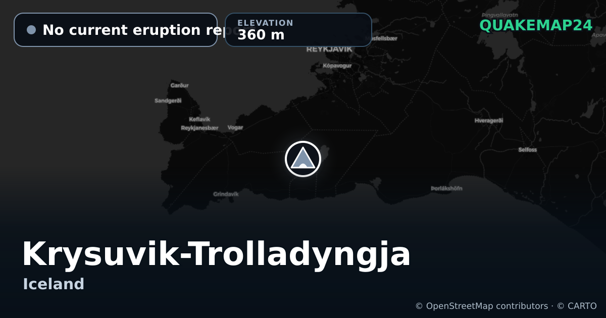 Krysuvik-Trolladyngja · No current eruption report · 360 m
