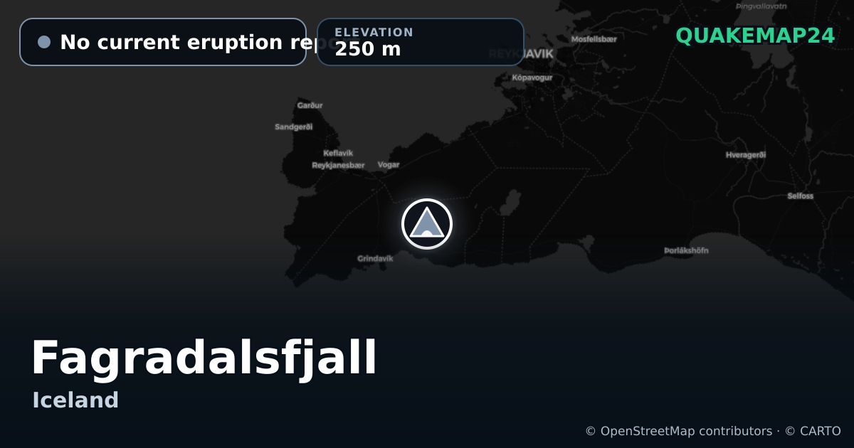 Fagradalsfjall · No current eruption report · 250 m