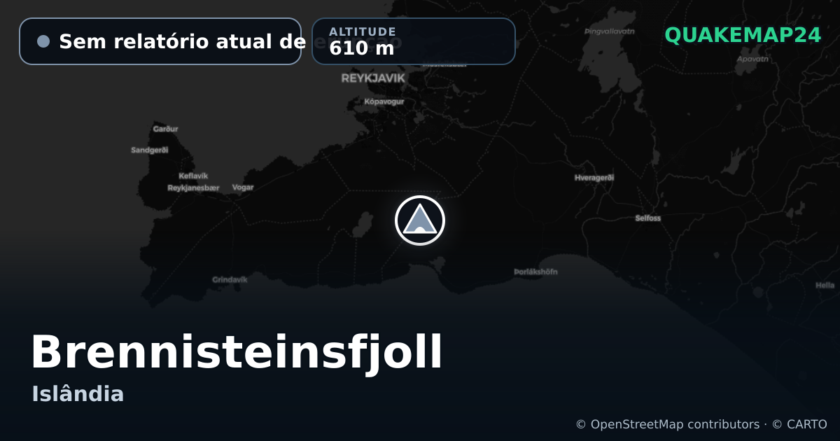Brennisteinsfjoll · Sem relatório atual de erupção · 610 m