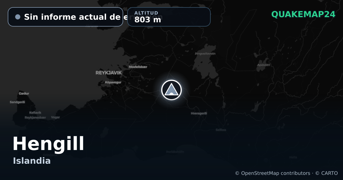 Hengill · Sin informe actual de erupción · 803 m