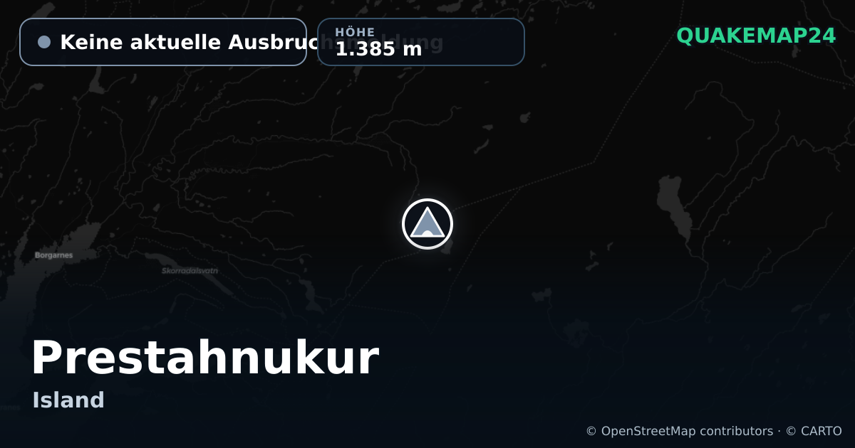 Prestahnukur · Keine aktuelle Ausbruchsmeldung · 1.385 m