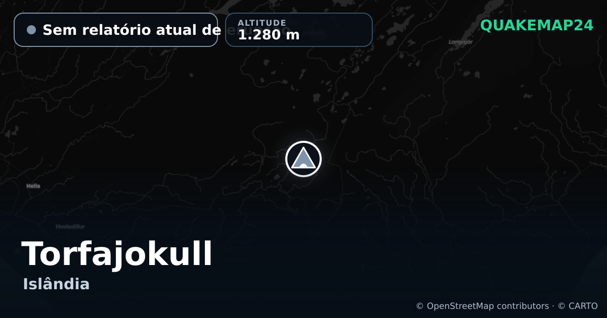 Torfajokull · Sem relatório atual de erupção · 1.280 m