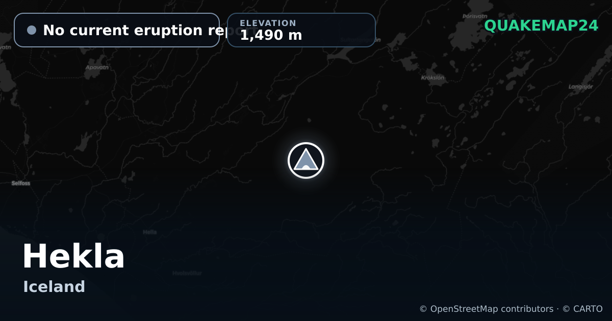 Hekla · No current eruption report · 1,490 m