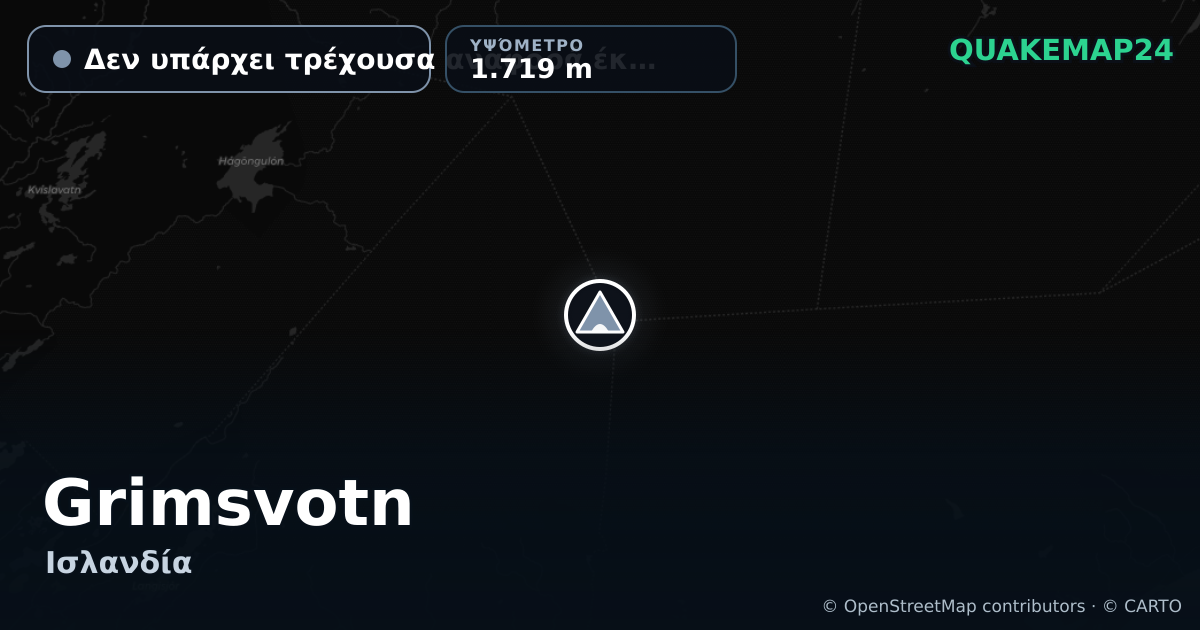 Grimsvotn · Δεν υπάρχει τρέχουσα αναφορά έκρηξης · 1.719 m