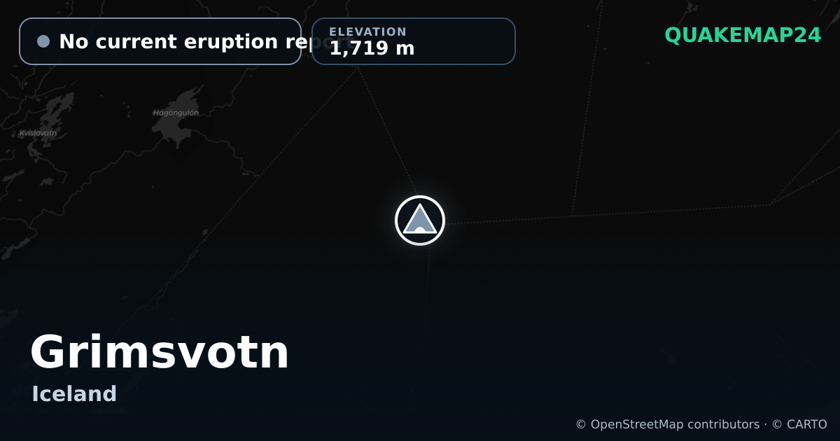 Grimsvotn · No current eruption report · 1,719 m