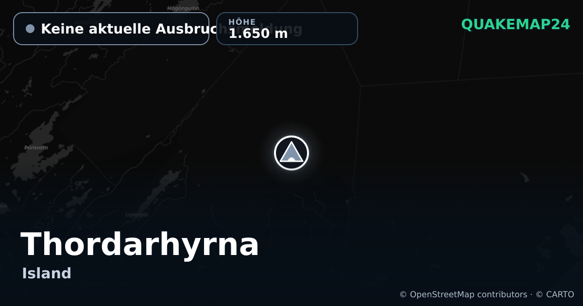 Thordarhyrna · Keine aktuelle Ausbruchsmeldung · 1.650 m