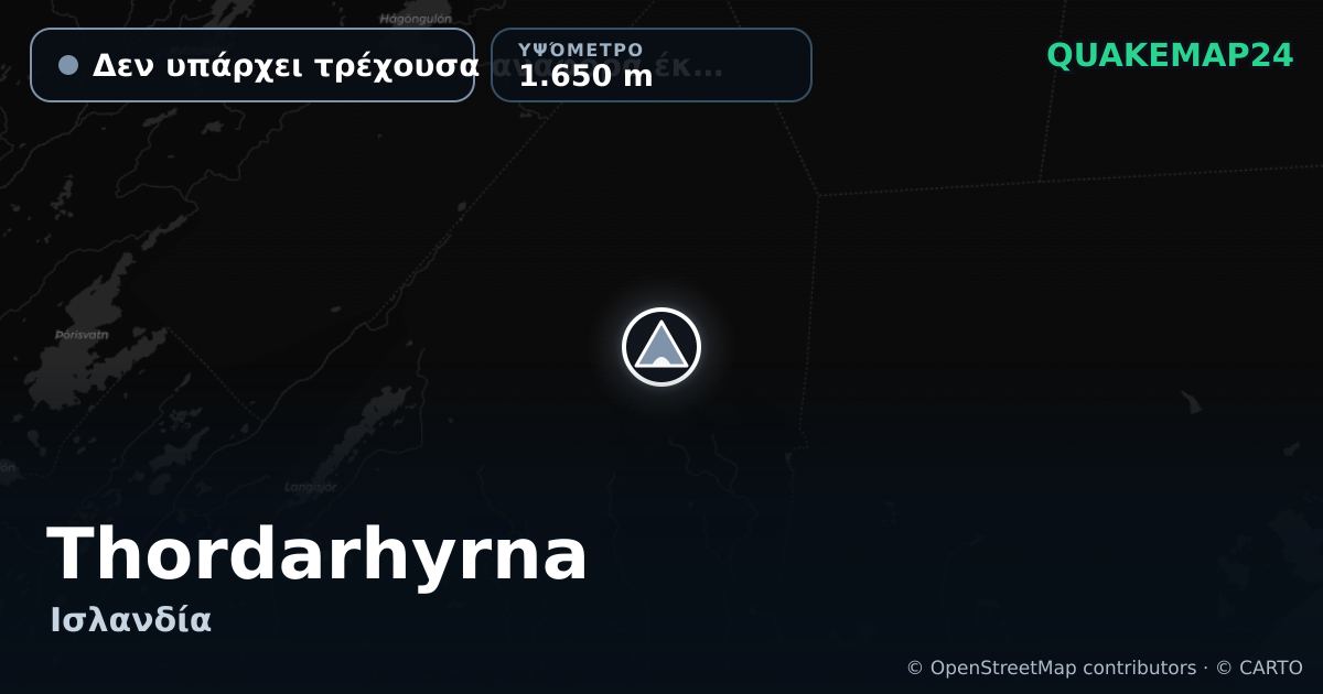 Thordarhyrna · Δεν υπάρχει τρέχουσα αναφορά έκρηξης · 1.650 m
