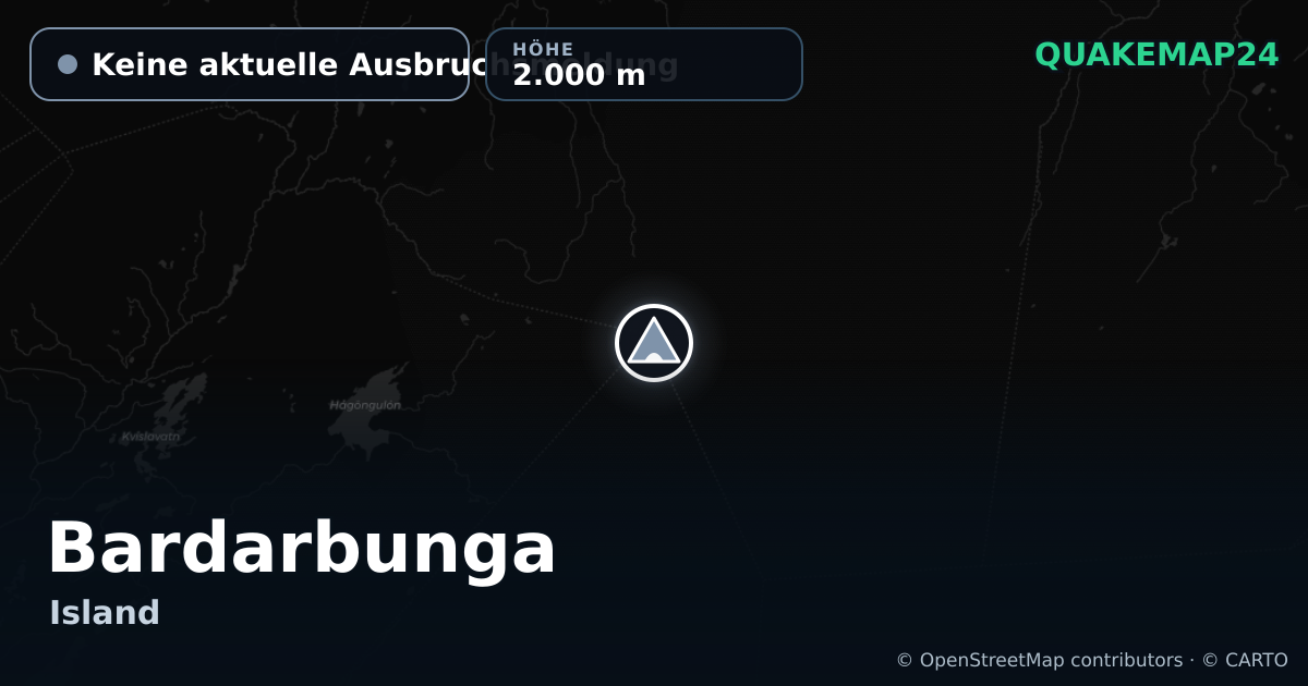 Bardarbunga · Keine aktuelle Ausbruchsmeldung · 2.000 m