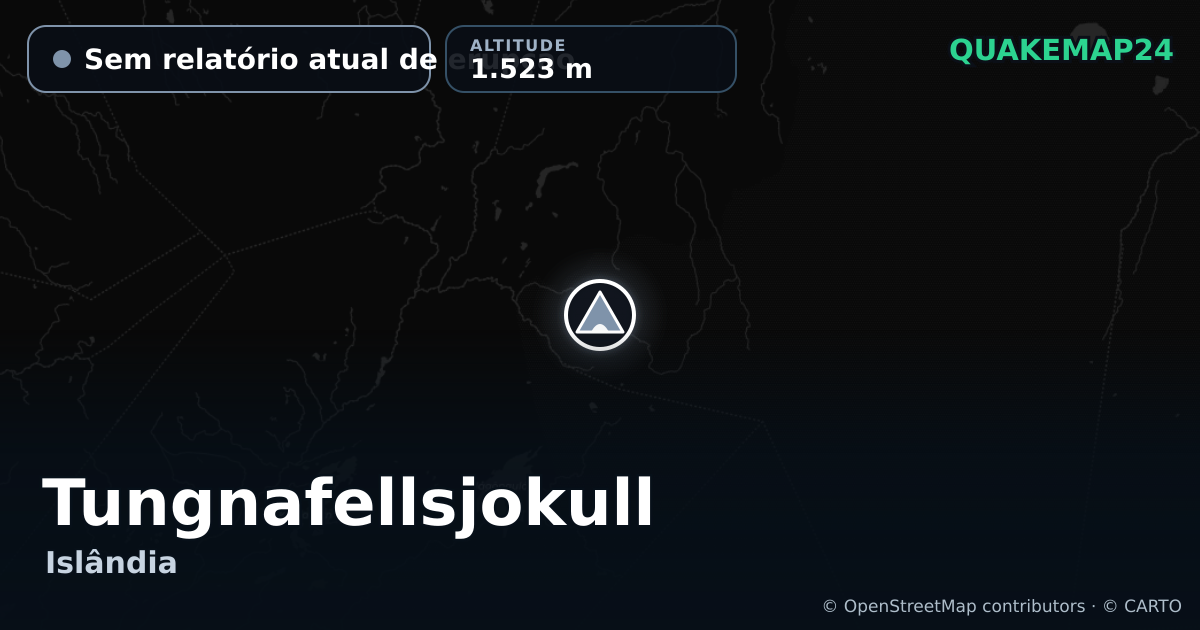 Tungnafellsjokull · Sem relatório atual de erupção · 1.523 m