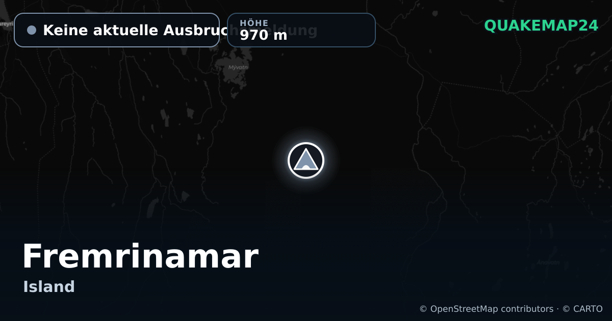 Fremrinamar · Keine aktuelle Ausbruchsmeldung · 970 m