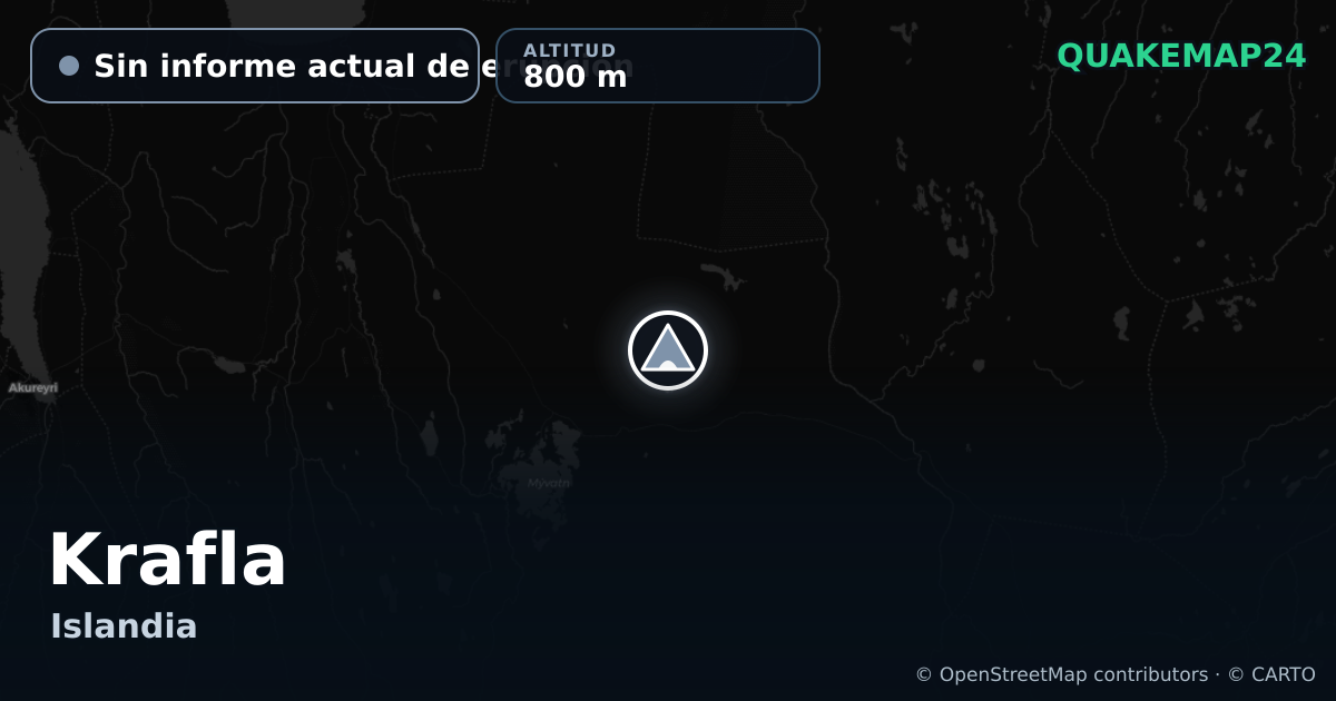 Krafla · Sin informe actual de erupción · 800 m