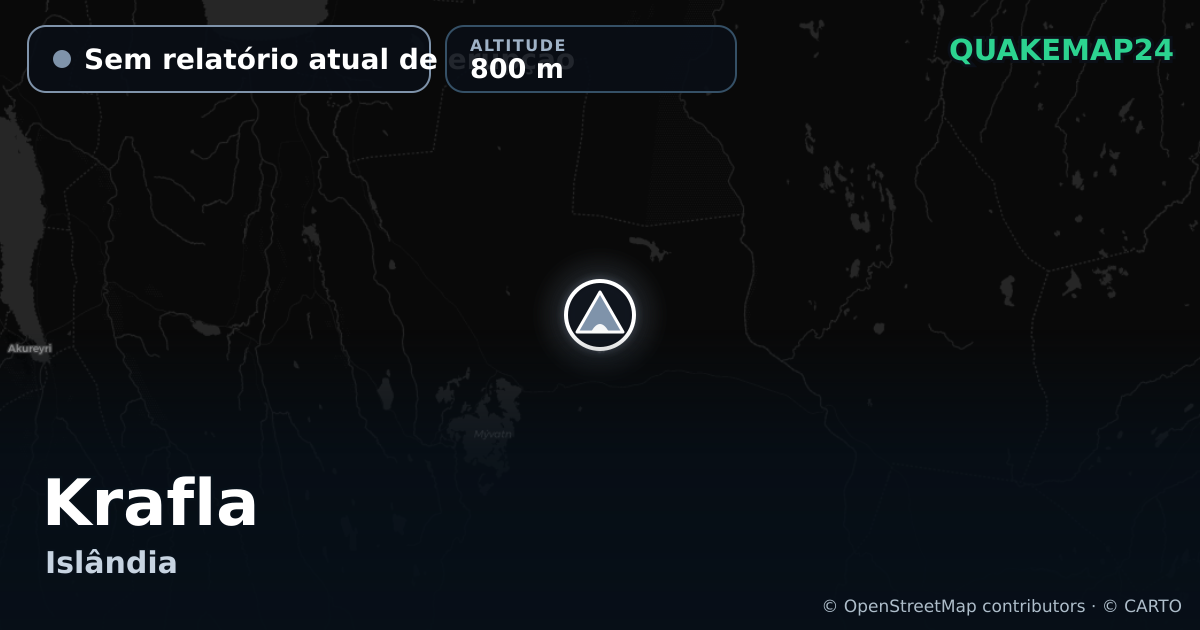 Krafla · Sem relatório atual de erupção · 800 m