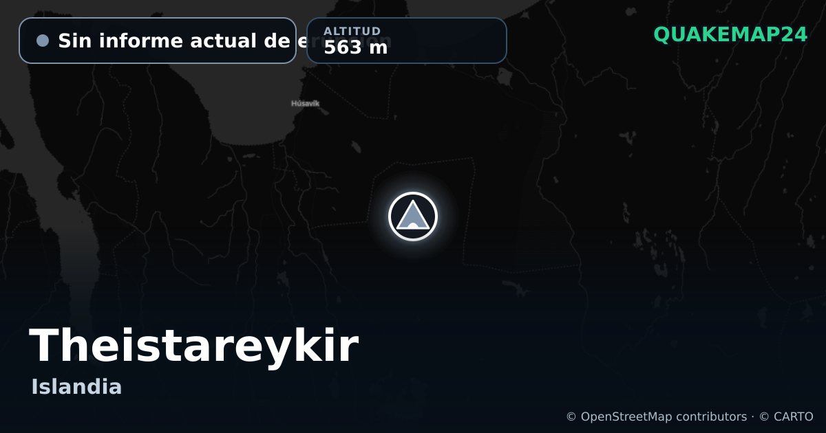 Theistareykir · Sin informe actual de erupción · 563 m