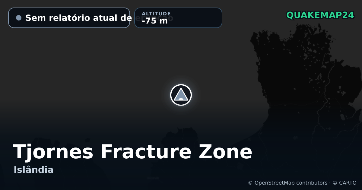 Tjornes Fracture Zone · Sem relatório atual de erupção · -75 m
