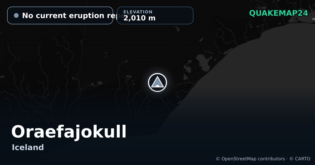 Oraefajokull · No current eruption report · 2,010 m