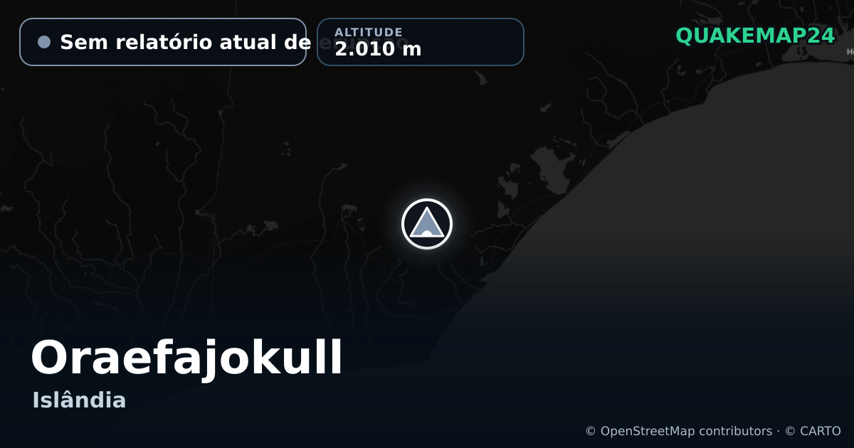Oraefajokull · Sem relatório atual de erupção · 2.010 m