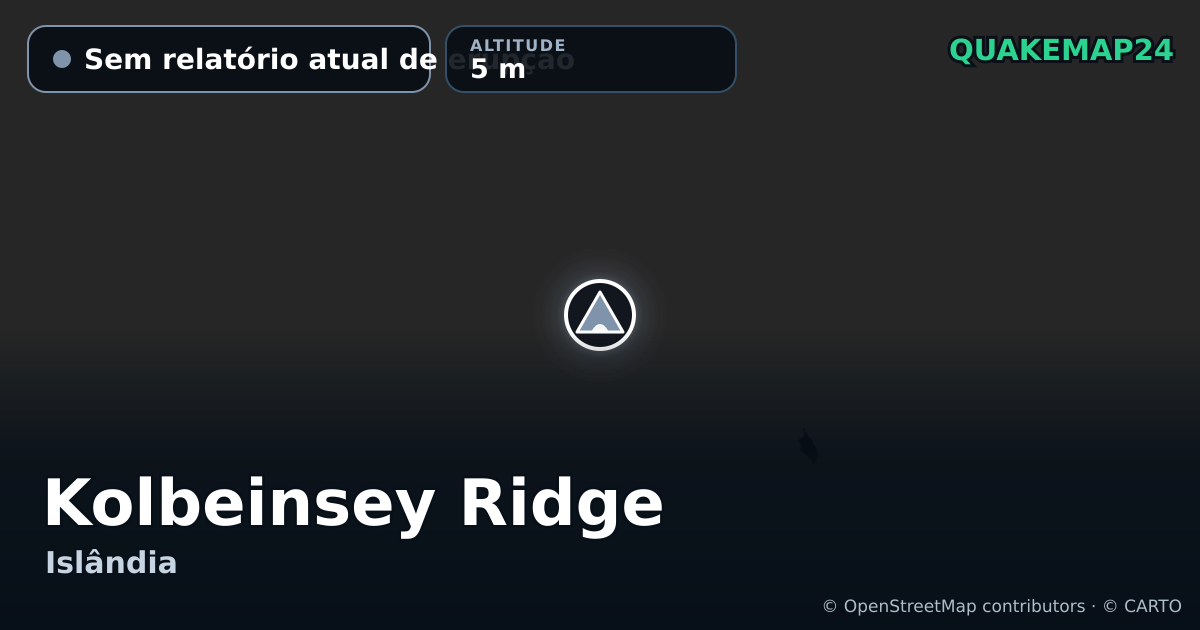 Kolbeinsey Ridge · Sem relatório atual de erupção · 5 m