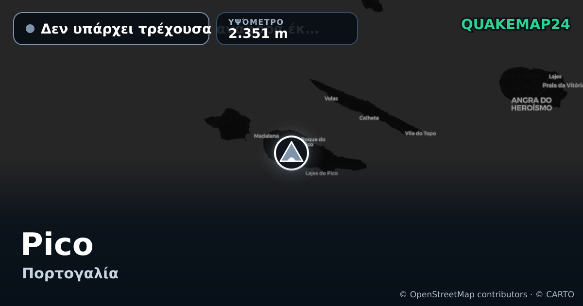 Pico · Δεν υπάρχει τρέχουσα αναφορά έκρηξης · 2.351 m