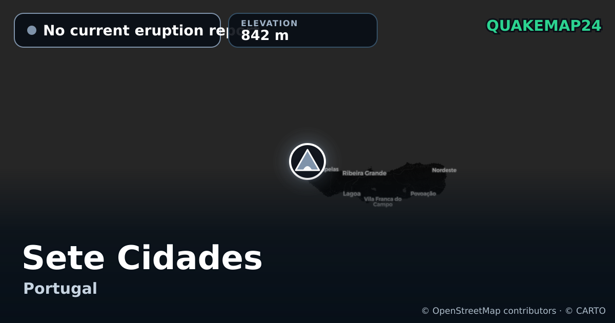 Sete Cidades · No current eruption report · 842 m