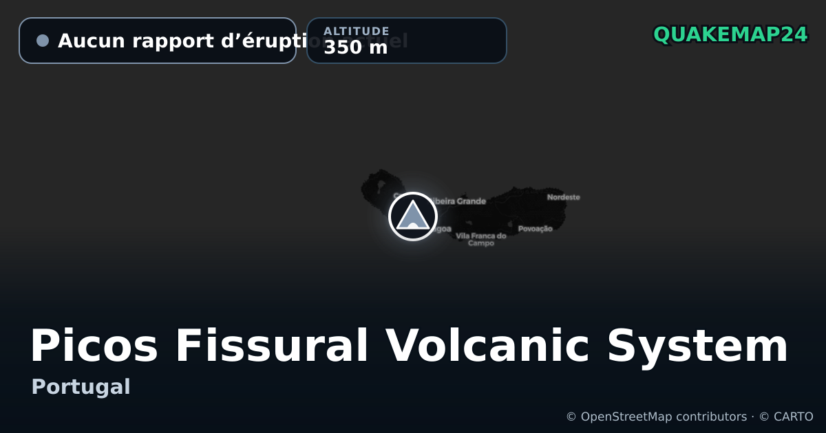 Picos Fissural Volcanic System · Aucun rapport d’éruption actuel · 350 m