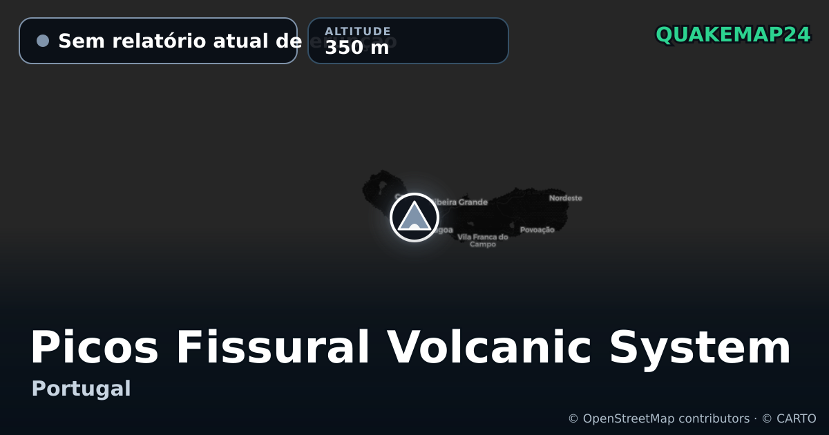 Picos Fissural Volcanic System · Sem relatório atual de erupção · 350 m