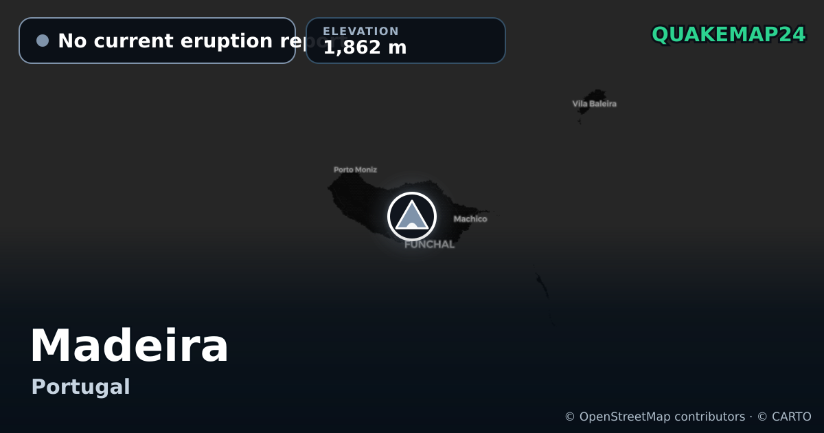 Madeira · No current eruption report · 1,862 m