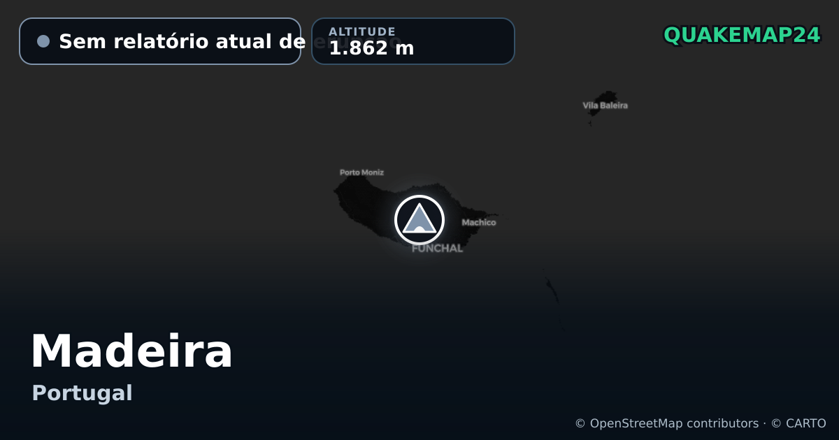 Madeira · Sem relatório atual de erupção · 1.862 m
