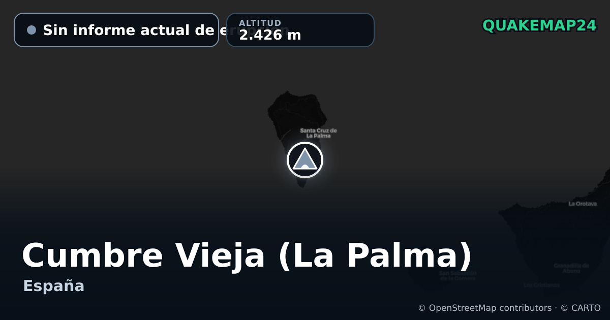 Cumbre Vieja (La Palma) · Sin informe actual de erupción · 2.426 m