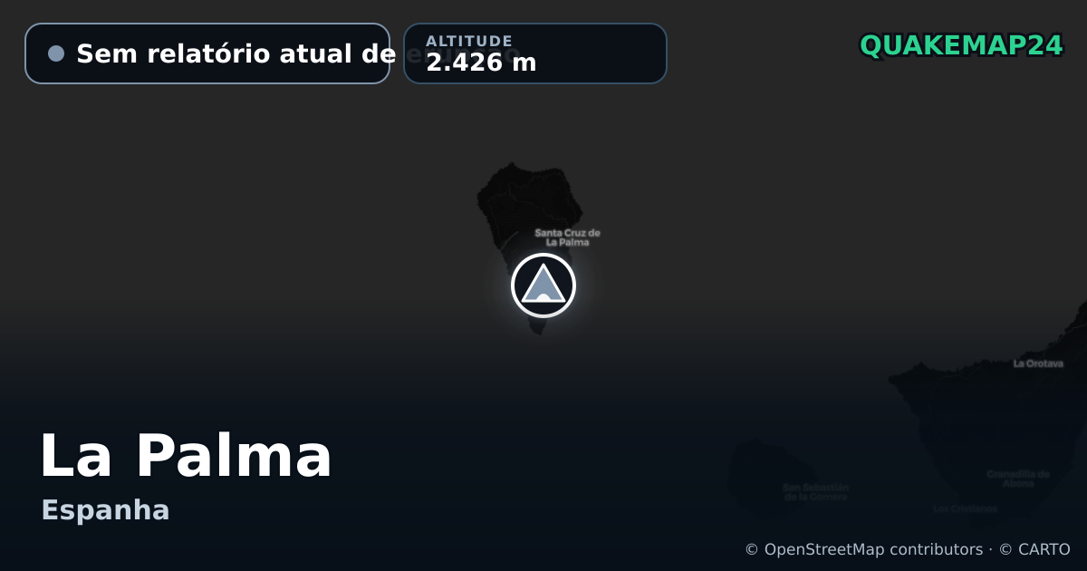 La Palma · Sem relatório atual de erupção · 2.426 m