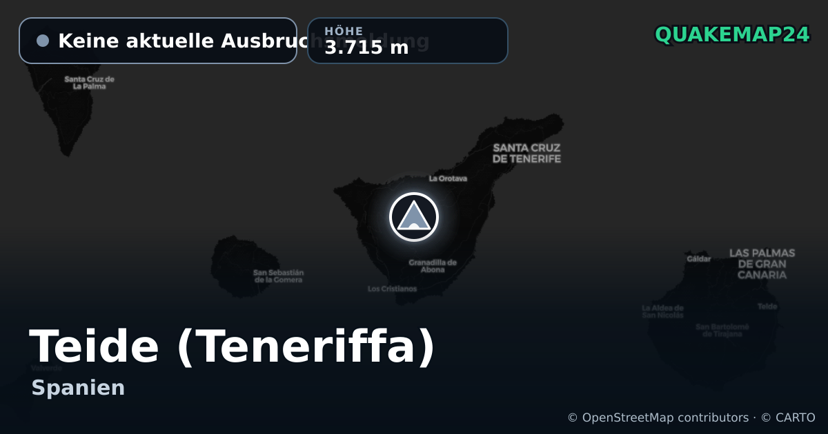 Teide (Teneriffa) · Keine aktuelle Ausbruchsmeldung · 3.715 m