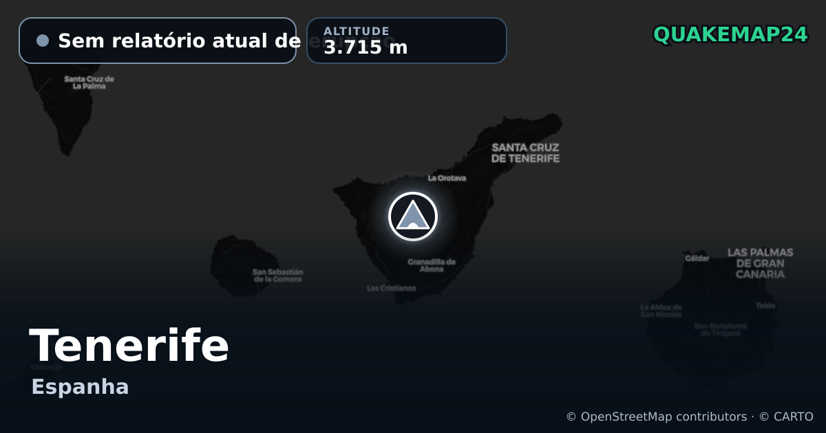 Tenerife · Sem relatório atual de erupção · 3.715 m
