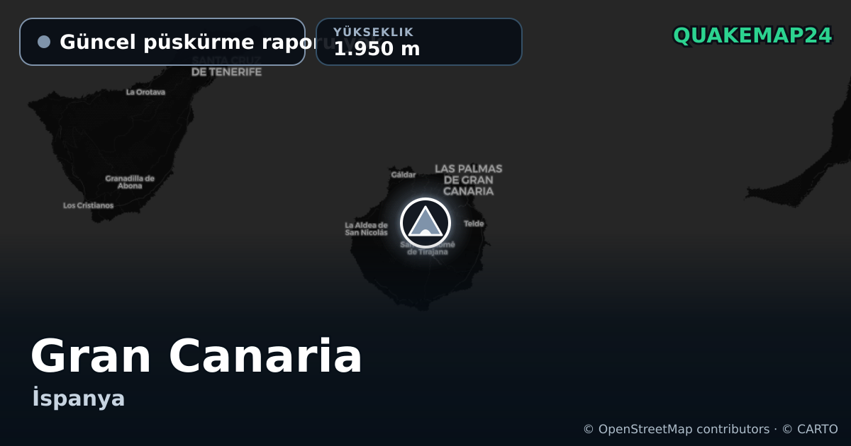Gran Canaria · Güncel püskürme raporu yok · 1.950 m
