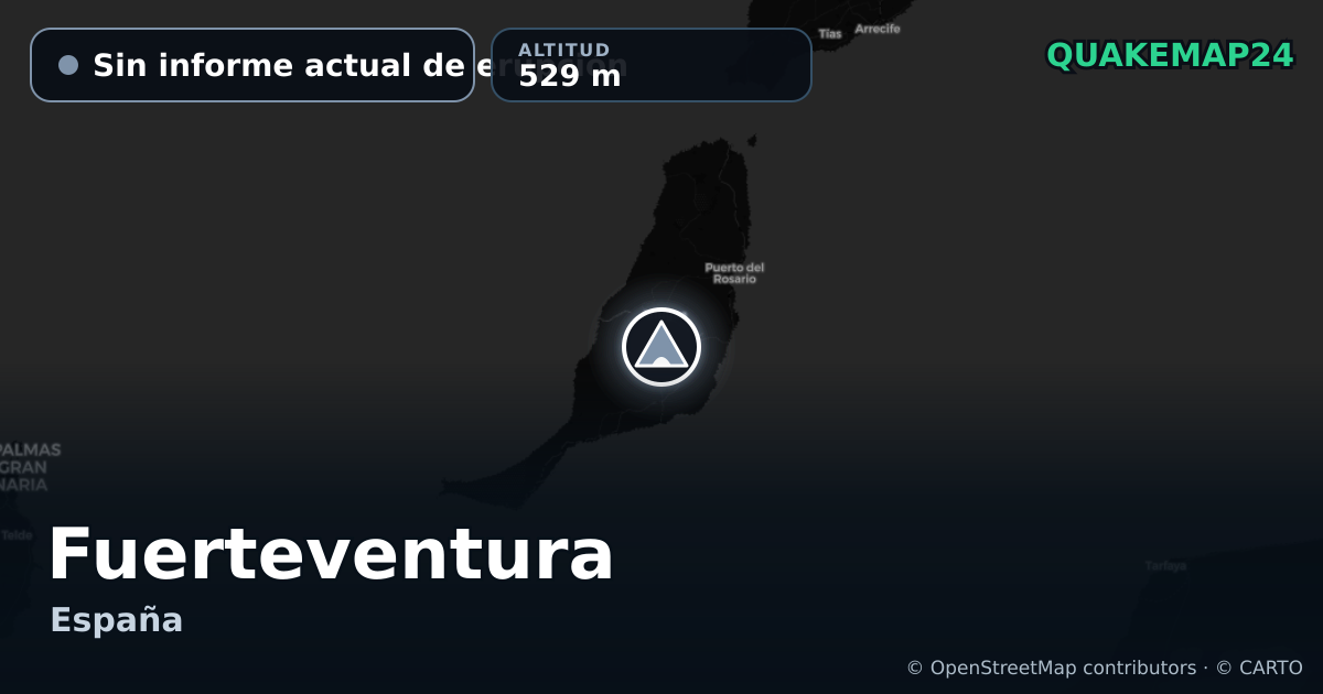 Fuerteventura · Sin informe actual de erupción · 529 m
