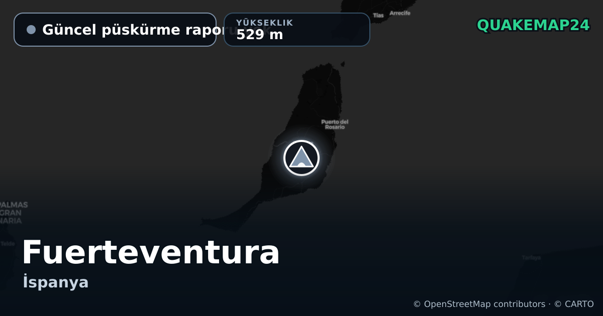 Fuerteventura · Güncel püskürme raporu yok · 529 m