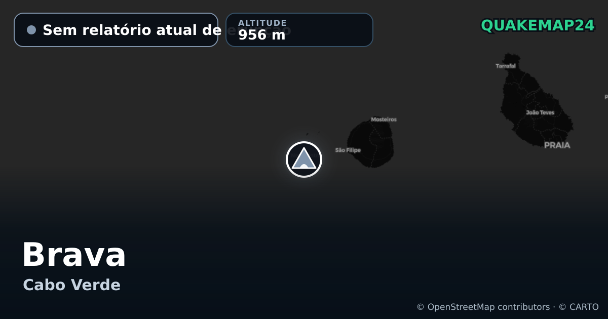 Brava · Sem relatório atual de erupção · 956 m