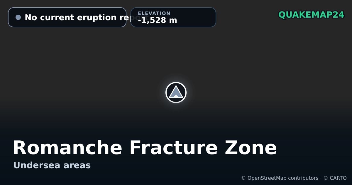 Romanche Fracture Zone · No current eruption report · -1,528 m