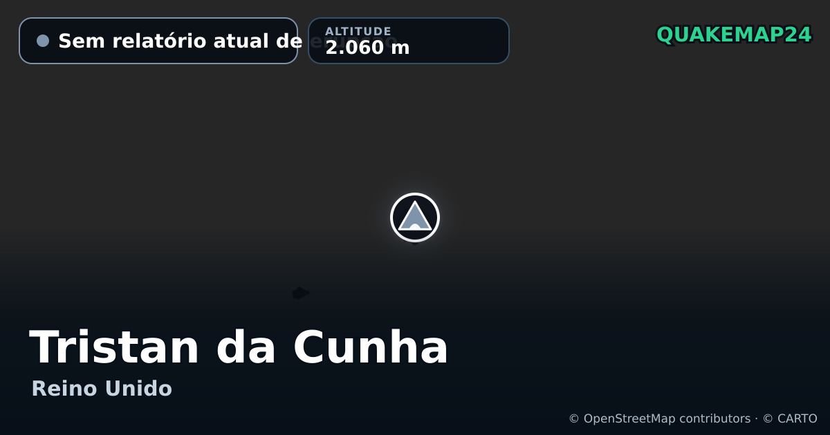 Tristan da Cunha · Sem relatório atual de erupção · 2.060 m