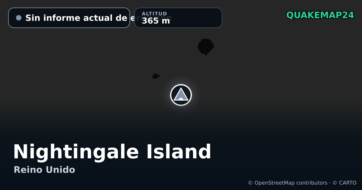 Nightingale Island · Sin informe actual de erupción · 365 m