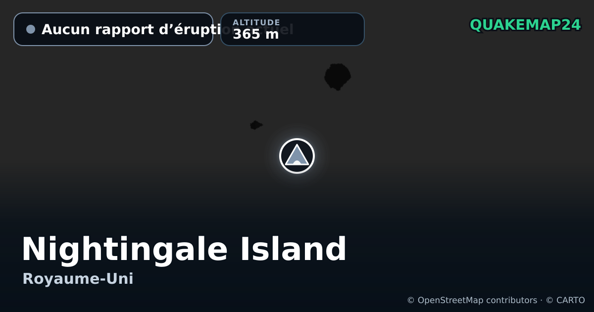 Nightingale Island · Aucun rapport d’éruption actuel · 365 m
