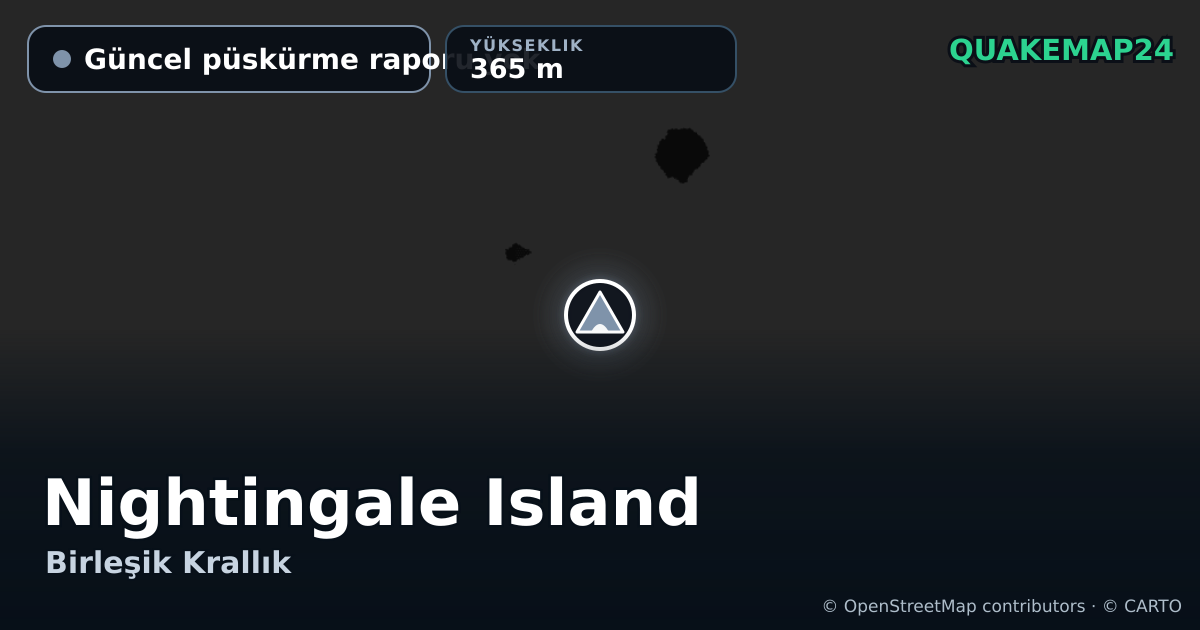 Nightingale Island · Güncel püskürme raporu yok · 365 m