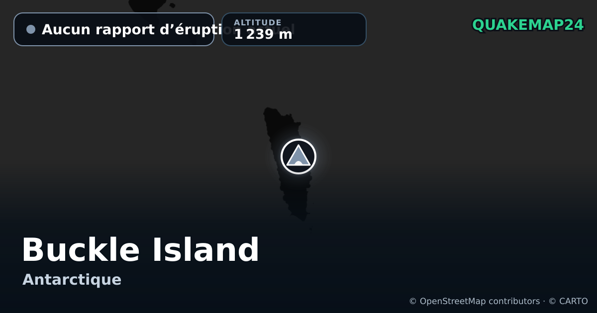 Buckle Island · Aucun rapport d’éruption actuel · 1 239 m