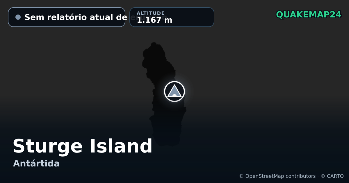 Sturge Island · Sem relatório atual de erupção · 1.167 m