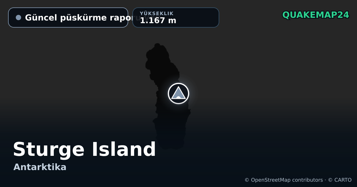 Sturge Island · Güncel püskürme raporu yok · 1.167 m