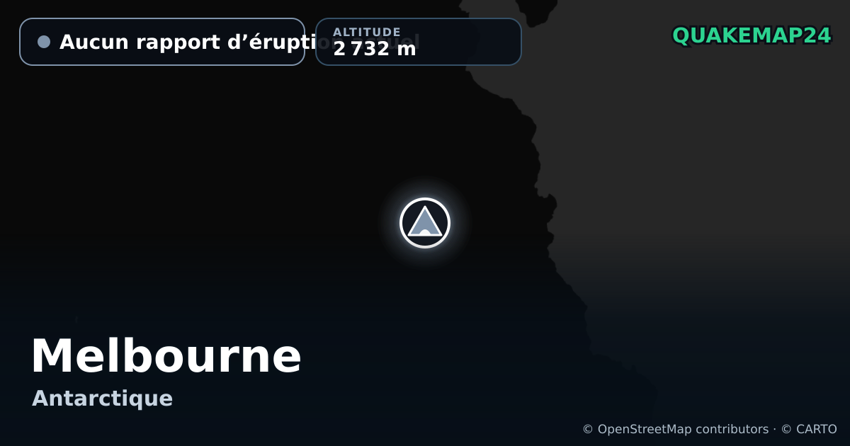 Melbourne · Aucun rapport d’éruption actuel · 2 732 m