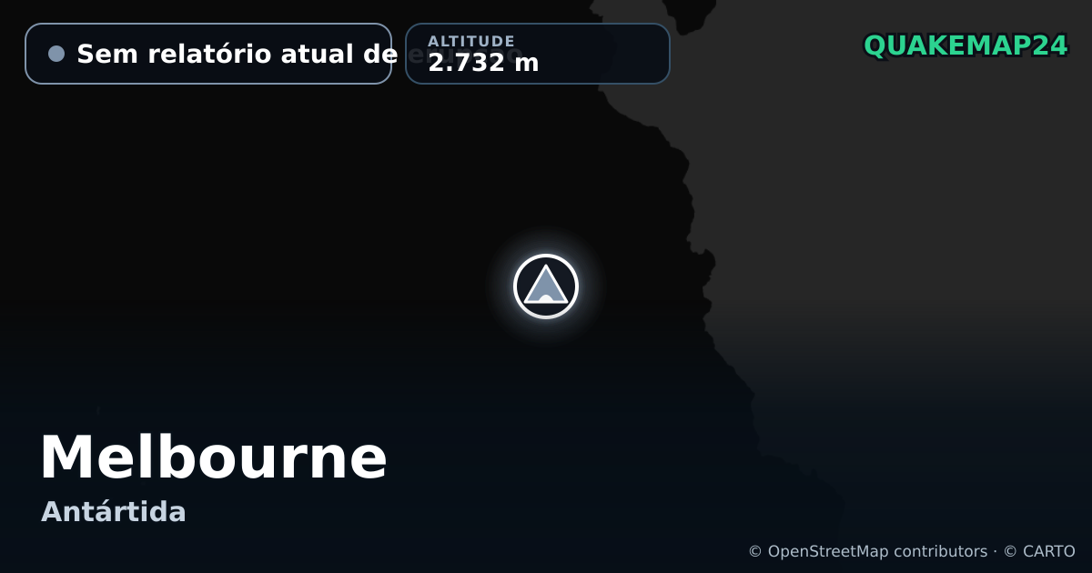 Melbourne · Sem relatório atual de erupção · 2.732 m