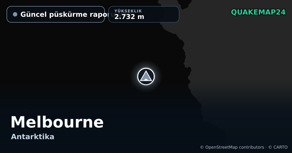 Melbourne · Güncel püskürme raporu yok · 2.732 m