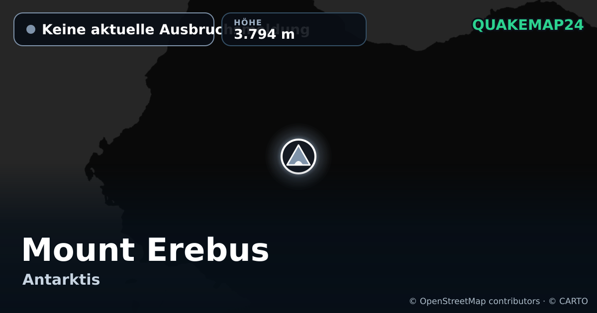 Mount Erebus · Keine aktuelle Ausbruchsmeldung · 3.794 m