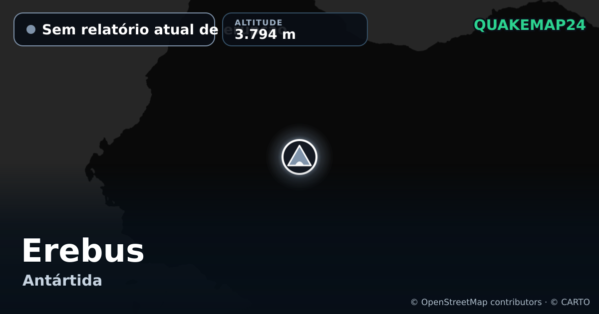 Erebus · Sem relatório atual de erupção · 3.794 m